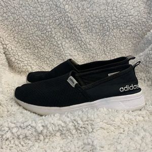 Adidas size 8 black slip on shoe